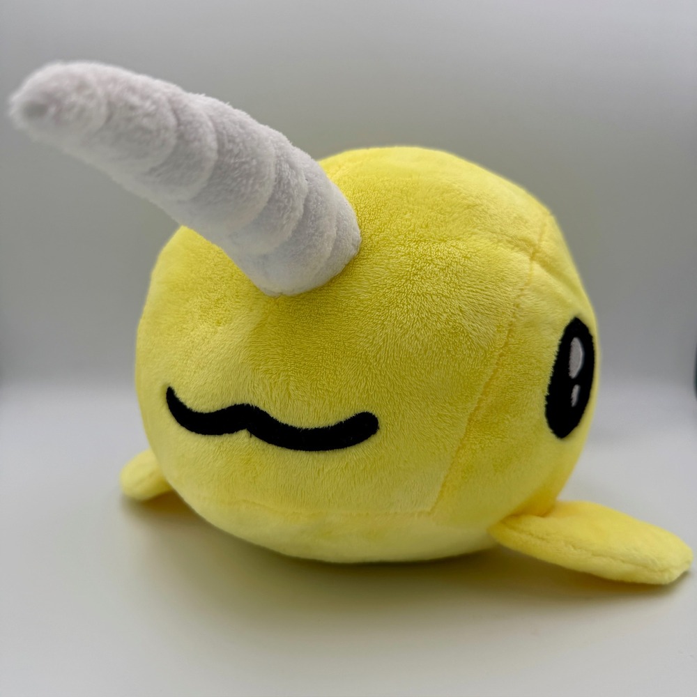 Peek-A-Boo Toys Yellow Narwhal Plush Mustache Stuffed Animal 30-737